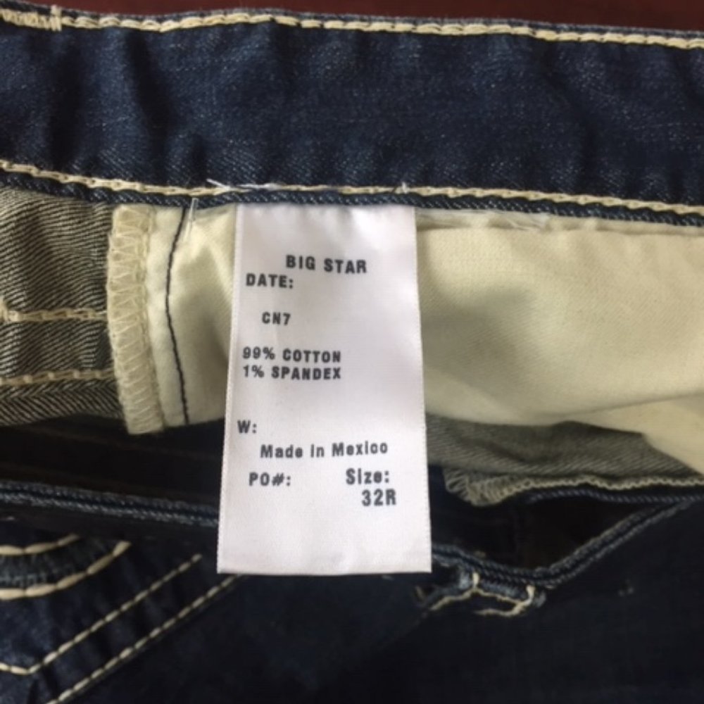 NWT Big Star Union Regular Straight Leg Jeans Denim Distressed Jeans - Picture 7 of 10